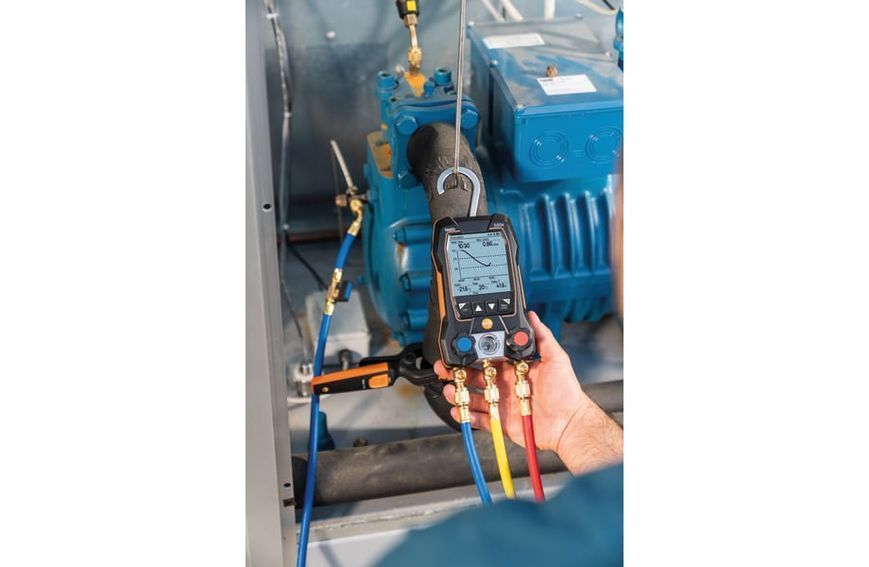 Digitālā manometriskā kolektora komplekts Testo 550s heat pump entry-level kit ar bezvadu zondēm un 3 &scaron;ļūteņu komplektu 0564 5000 фото