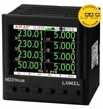 Lumel Power tīkla skaitītāji ar Ethernet Daisy un MQTT, BACNET/IP vai MODBUS TCP/IP protokoliem ND31PLUS ND31PLUS фото