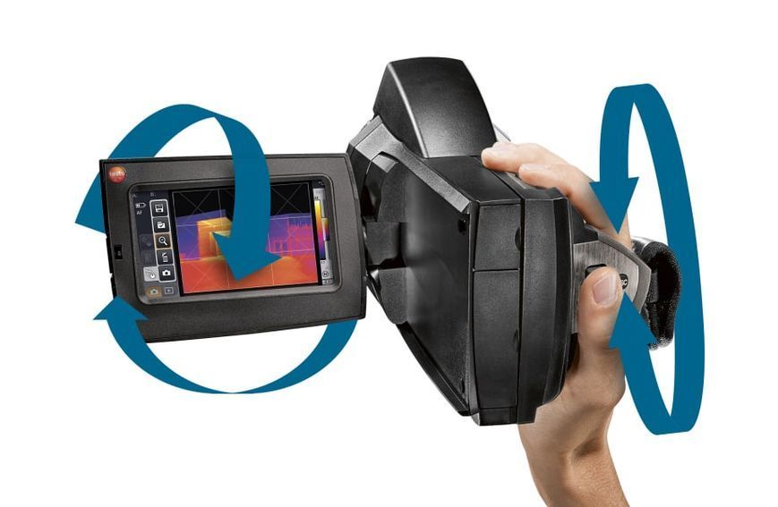 Termovizorius Testo 890 su 640 x 480 pikselių rai&scaron;ka ir 1 pasirenkamu objektyvu