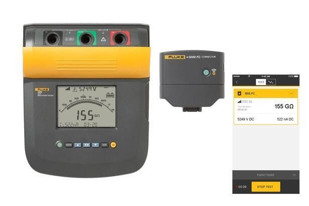 Izoliacijos varzos matuoklio rinkinys Fluke 1555/Kit 10kV Fluke Connect megohmetras