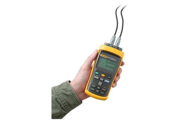 Rokas temperatūras mērītājs un reģistrators Fluke Calibration 1524 divu kanālu Fluke 1524 фото