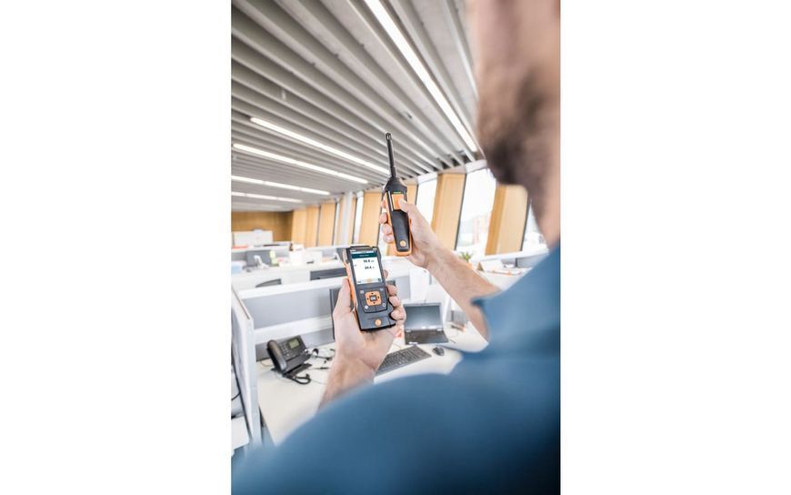 Drėgmės ir kokybės matavimo rinkinys Testo 440 su drėgmės ir temperatūros Bluetooth zondu