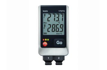 Temperature data logger Testo 175 T3 with 2 external channels for Type K and Type T thermocouples