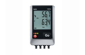 Temperature data logger Testo 176 T4 with 4 external channels for Type K, T and J thermocouples