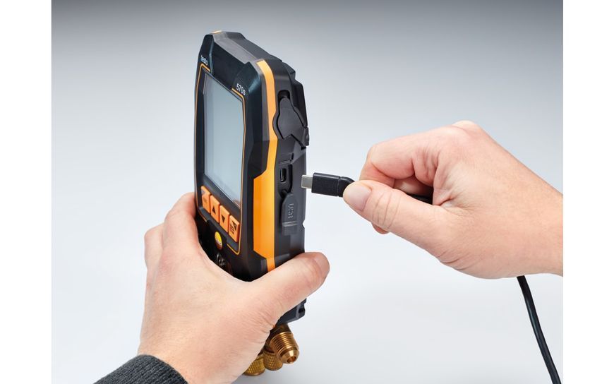 Viedais digitālais kolektors Testo 570s komplekts ar bezvadu zondēm un uzpildes &scaron;ļūtenēm 0564 5703 фото