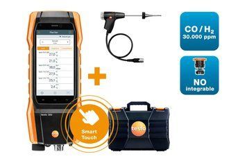 testo 300 NEXT LEVEL Longlife kit 2 - Flue gas analyzer (O2, CO H2-compensated up to 30,000 ppm, NO - can be retrofitted)
