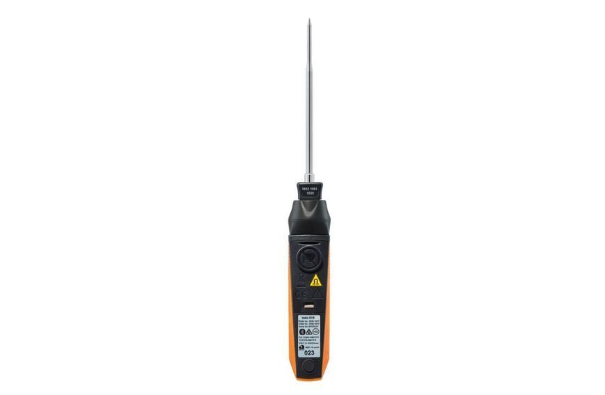 Termometras Testo 915i su įmerkiamu/smeigiamu zondu ir valdymu i&scaron;maniuoju telefonu