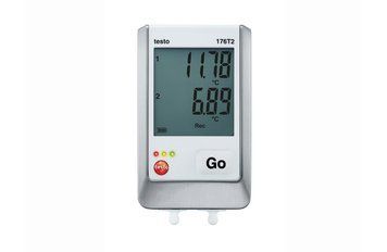 Temperature data logger Testo 176 T2 with 2 external channels for Pt100 probes