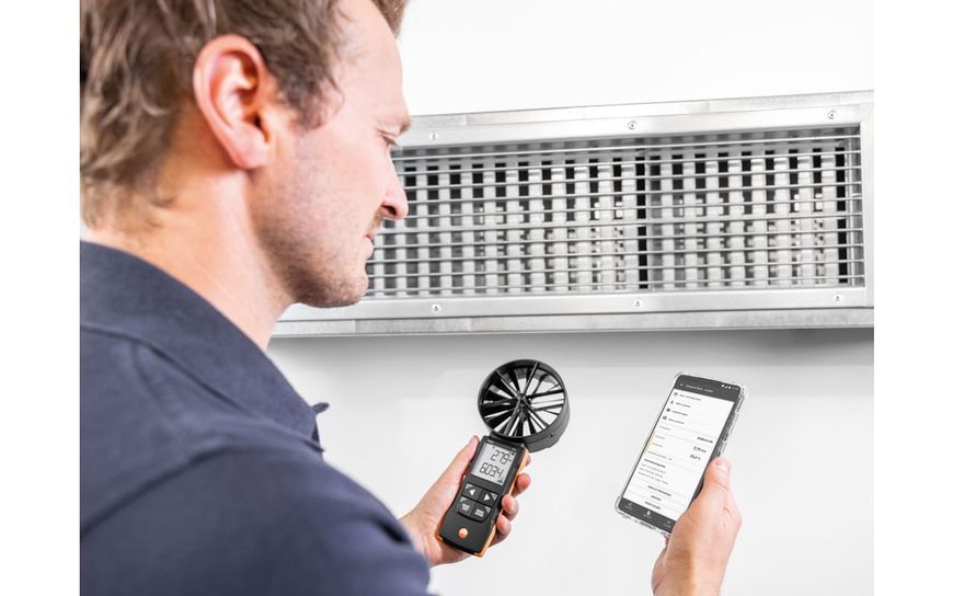 Digital vane anemometer Testo 417 100 mm with App connection