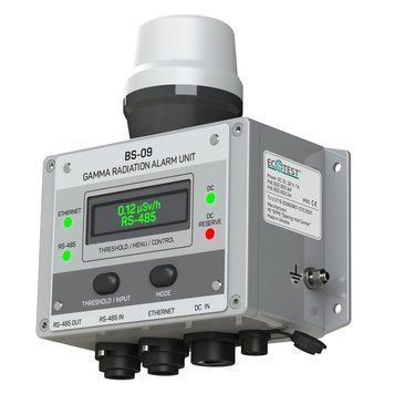 Gama spinduliuotės pavojaus signalizacijos blokas Ecotest BS-09 OLED RS-485 Ethernet