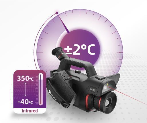 Dujų nuotėkio termovizorius Guide PV400 (LVO, Au&scaron;inamas IR, 320x256)