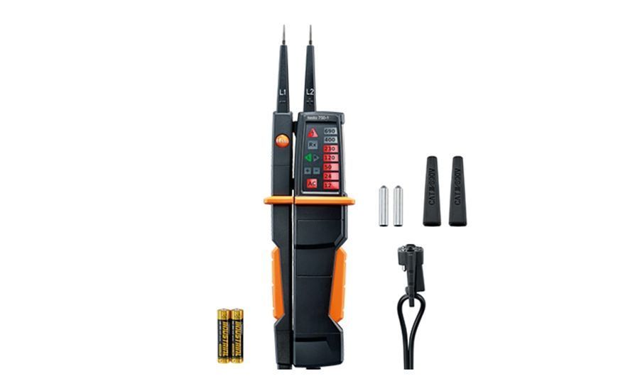 Voltage tester Testo 750-1 with patented all-round LED display